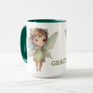 Enchanted Woodland Fairy: pastel green Sprite Mug