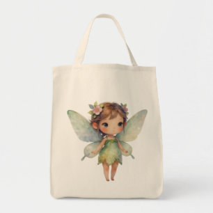 Enchanted Woodland Fairy: pastel green Sprite Tote Bag