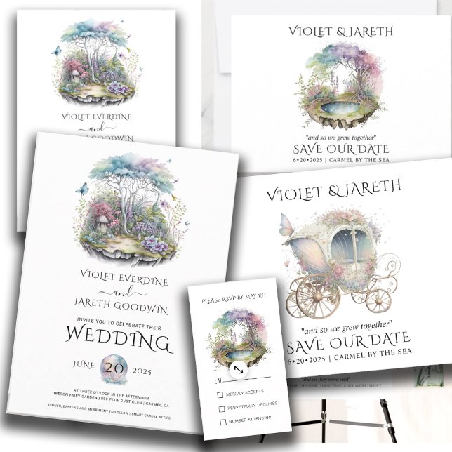 Enchanted Woodland Fairy Wedding Invitation (Creator Uploaded)