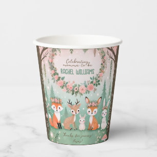 Enchanted Woodland Forest Creatures Baby Shower Paper Cups