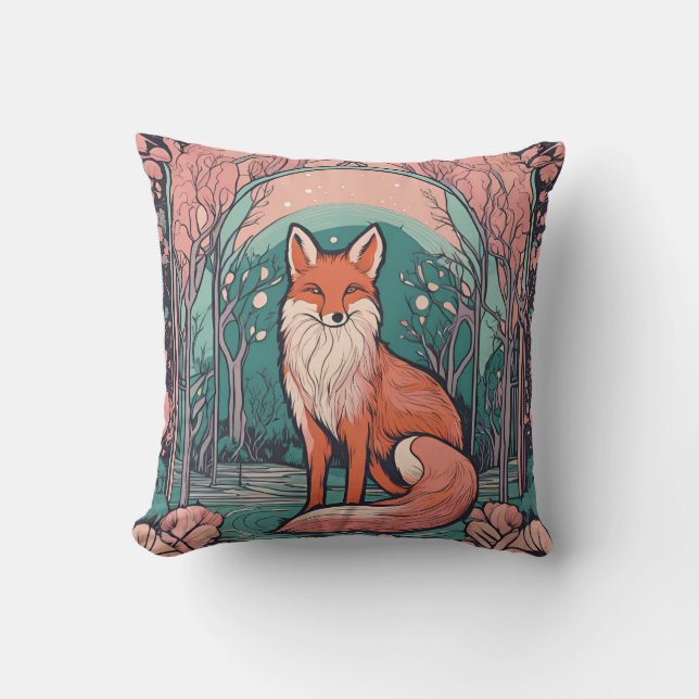 Enchanted Woodland Fox D17 Cushion (Front)