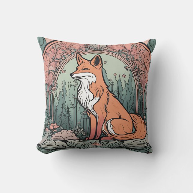 Enchanted Woodland Fox D6 Cushion (Front)