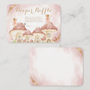 Enchanted Woodland Mushroom Baby Shower Diaper Enclosure Card
