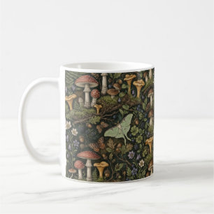 Enchanted Woodland Mushroom Vintage Botanical Coffee Mug