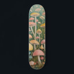 Enchanted Woodland Skateboard<br><div class="desc">Step into an enchanted woodland where pastel-colored mushrooms spring forth in a delightful array of shapes and sizes. Did you know, some mushrooms glow in the dark, a phenomenon known as bioluminescence? This design captures the magical allure of these fascinating fungi, inviting you to explore a world where nature's palette...</div>