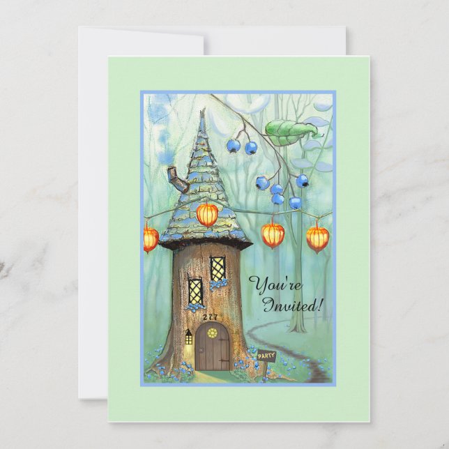 Enchanted Woods Flat Birthday Party Invitation (Front)