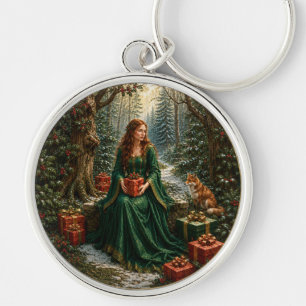 Enchanted Yuletide Woodland Key Ring