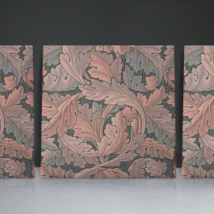 Enchanting Acanthus William Morris Floral Ceramic Tile