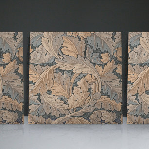 Enchanting Acanthus William Morris Floral  Ceramic Tile