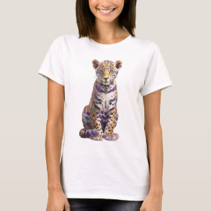Enchanting Amethyst Jaguar Cub Fine Art Print T-Shirt