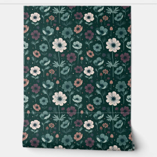 Enchanting Anemone Pattern Wallpaper