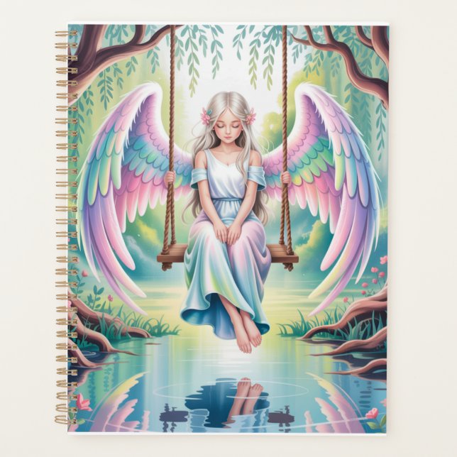 Enchanting Angel Girl on a Swing Planner (Front)