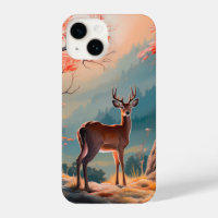 Enchanting Autumn Deer Forest Scene Design