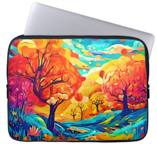 Enchanting Autumn Moonlit Path Laptop Sleeve