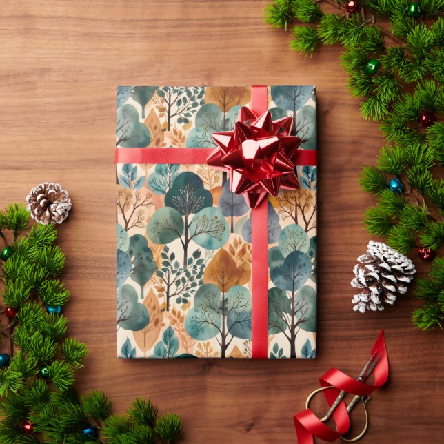 Enchanting Autumn Trees Wrapping Paper (Holiday Gift)