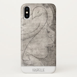 Enchanting Black and White Print: Young Girl Among iPhone X Case