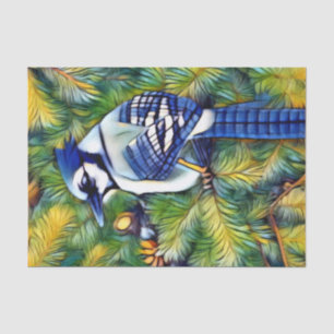 Enchanting Blue Jay Print Tissue Paper