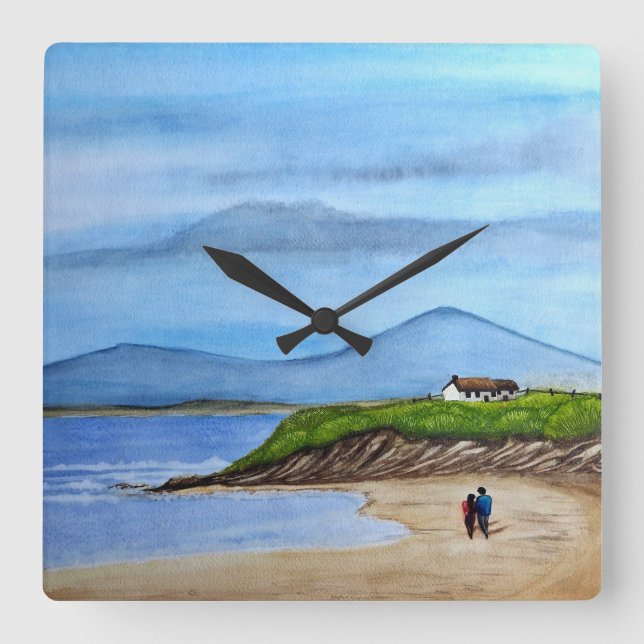 Enchanting Bluff by the Sea  Square Wall Clock (Front)