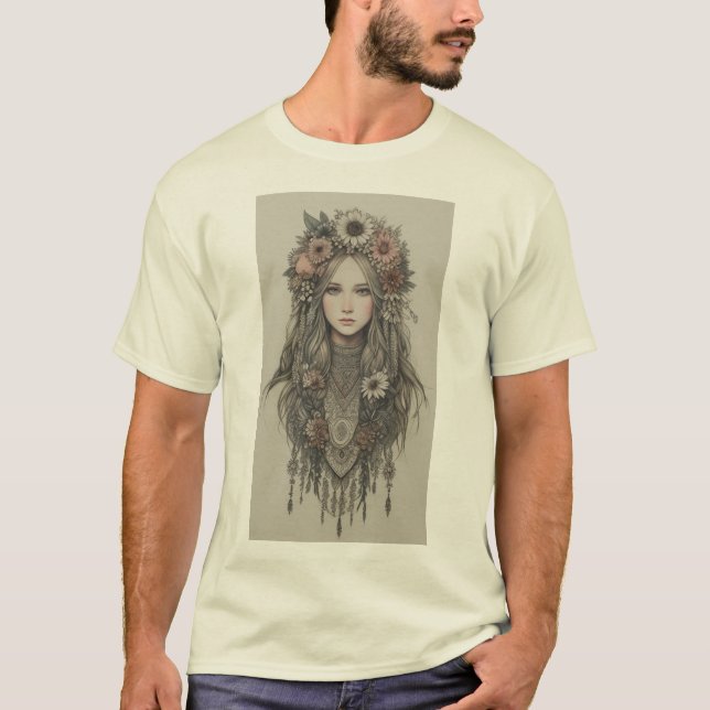 Enchanting Boho Blooms T-Shirt (Front)