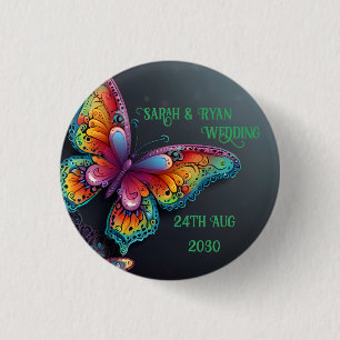Enchanting Butterfly Bliss  3 Cm Round Badge