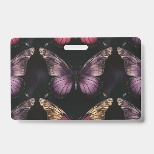 Enchanting Butterfly Pattern ID Badge (Front)