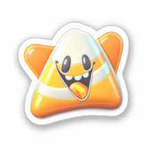 Enchanting Candy Corn Smile Sticker