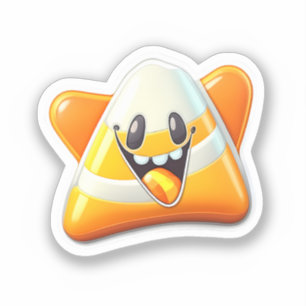 Enchanting Candy Corn Smile Sticker