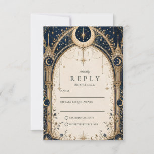 Enchanting Celestial Wedding Arch RSVP Card