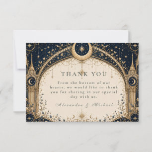 Enchanting Celestial Wedding Arch Thank You Card