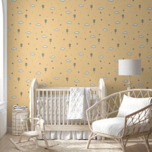 Enchanting children room Peach Wallpaper