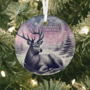 Enchanting Christmas Buck Ornament Personalise