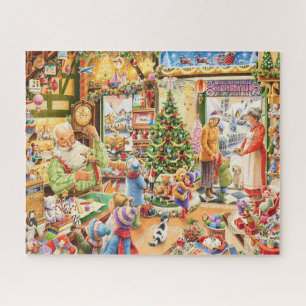 Enchanting Christmas Toy Store Visit Jigsaw Puzzle