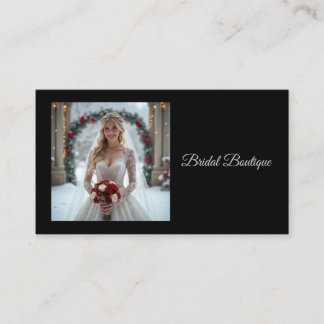 Enchanting Christmas Wedding Business Card