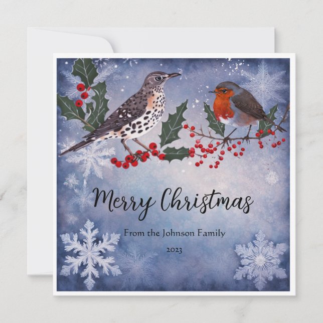 Enchanting Christmas Wishes: Personalized Greeting Holiday Card (Front)