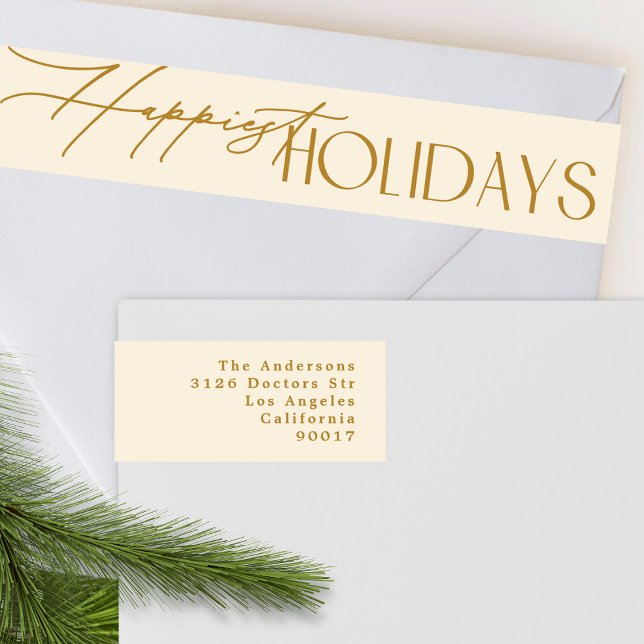 Enchanting Classic Elegance Christmas Holida Wrap Around Label (Creator Uploaded)