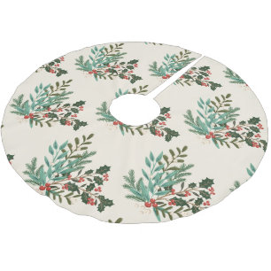 Enchanting Classic Elegance Christmas Holiday Brushed Polyester Tree Skirt