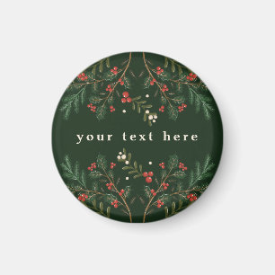 Enchanting Classic Elegance Christmas Holiday Magnet