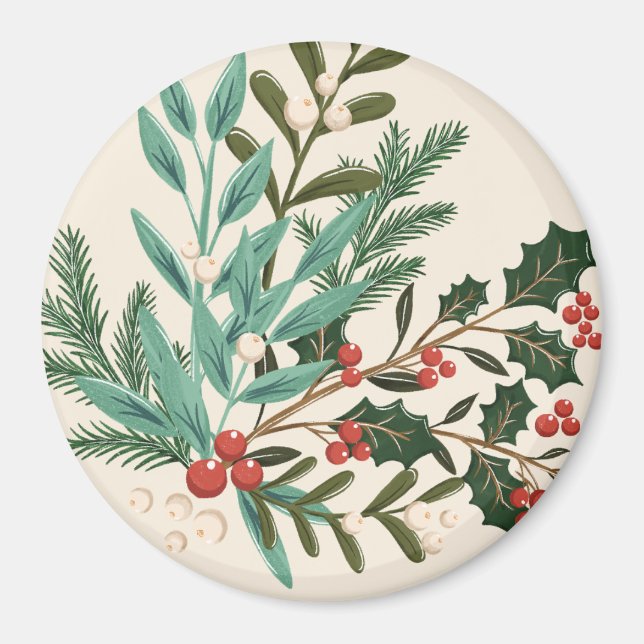 Enchanting Classic Elegance Christmas Holiday Magnet (Front)