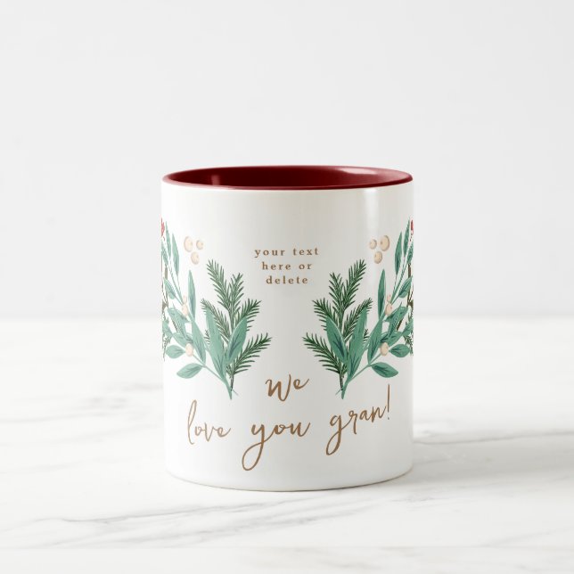 Enchanting Classic Elegance Christmas Holiday Two-Tone Coffee Mug (Center)
