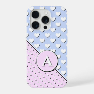 Enchanting Colours Rose And Blue, Custom Monogram iPhone 15 Pro Case