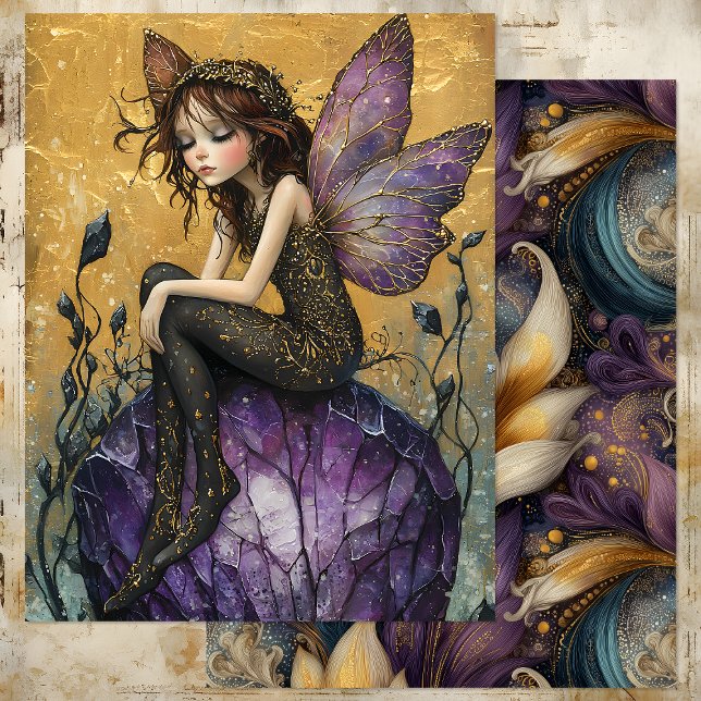 ENCHANTING CRYSTAL FAIRY IN PURPLE AND GOLD (ENCHANTING CRYSTAL FAIRY IN PURPLE AND GOLD)