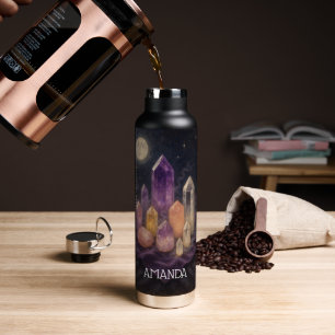 Enchanting Crystals in the Moonlight Custom Water Bottle