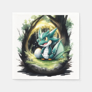 Enchanting Dragon Baby Shower Napkin