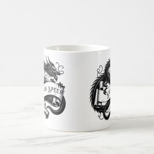"Enchanting Dragon-Themed Mug for Fantasy Lovers (Center)