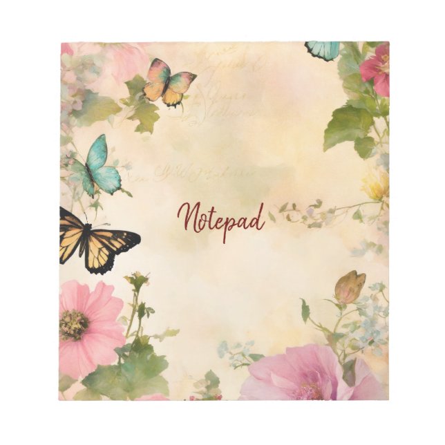 Enchanting Dreamscape - Shabby Chic Animal Station Notepad (Front)