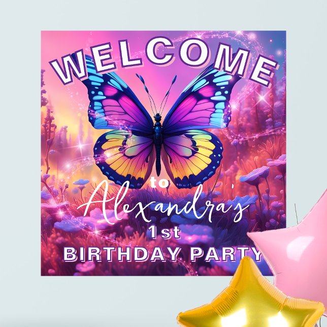 Enchanting Dreamy Magical Butterfly Birthday Poster (Creator Uploaded)