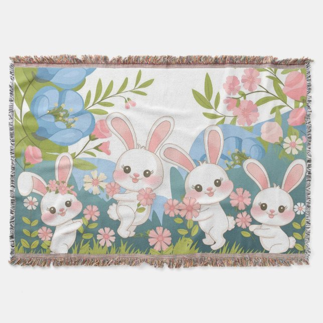 Enchanting Easter celebration design Throw Blanket (Front)
