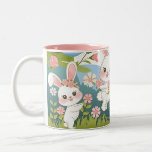 Enchanting Easter celebration design Two-Tone Coffee Mug