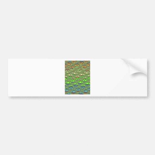 Enchanting Eclectic Garden Checkered Floral Beauty Bumper Sticker (Front)