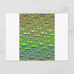 Enchanting Eclectic Garden Chequered Floral Beauty Postcard